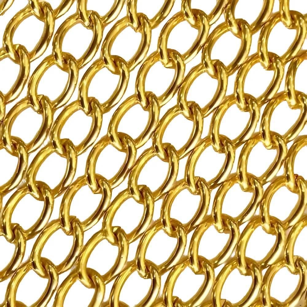 Corrente 10M Bolsa Artesanato Alumínio Pr Dourado