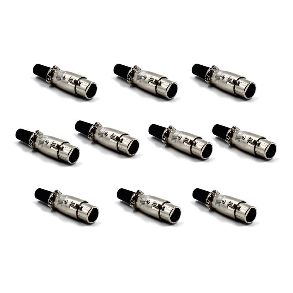 Plug Canon Fêmea 3 Polos 20 Unidades