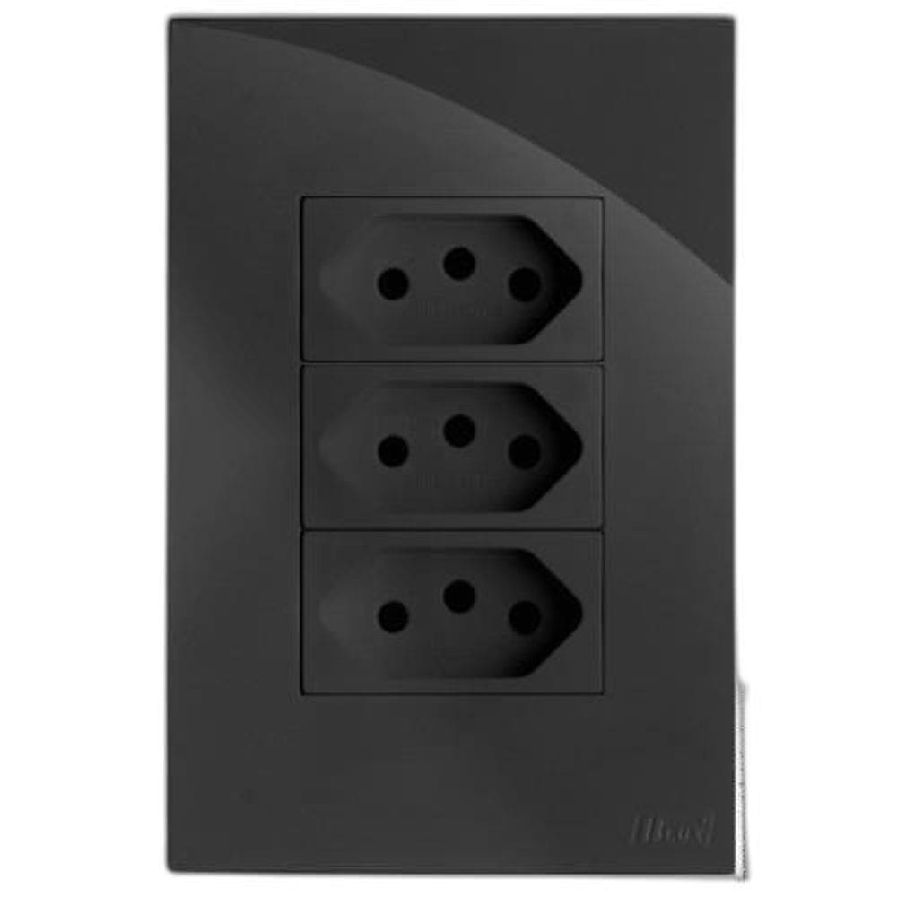 Kit Tomada Tripla 10A 4X2 Brg11217-8Gf