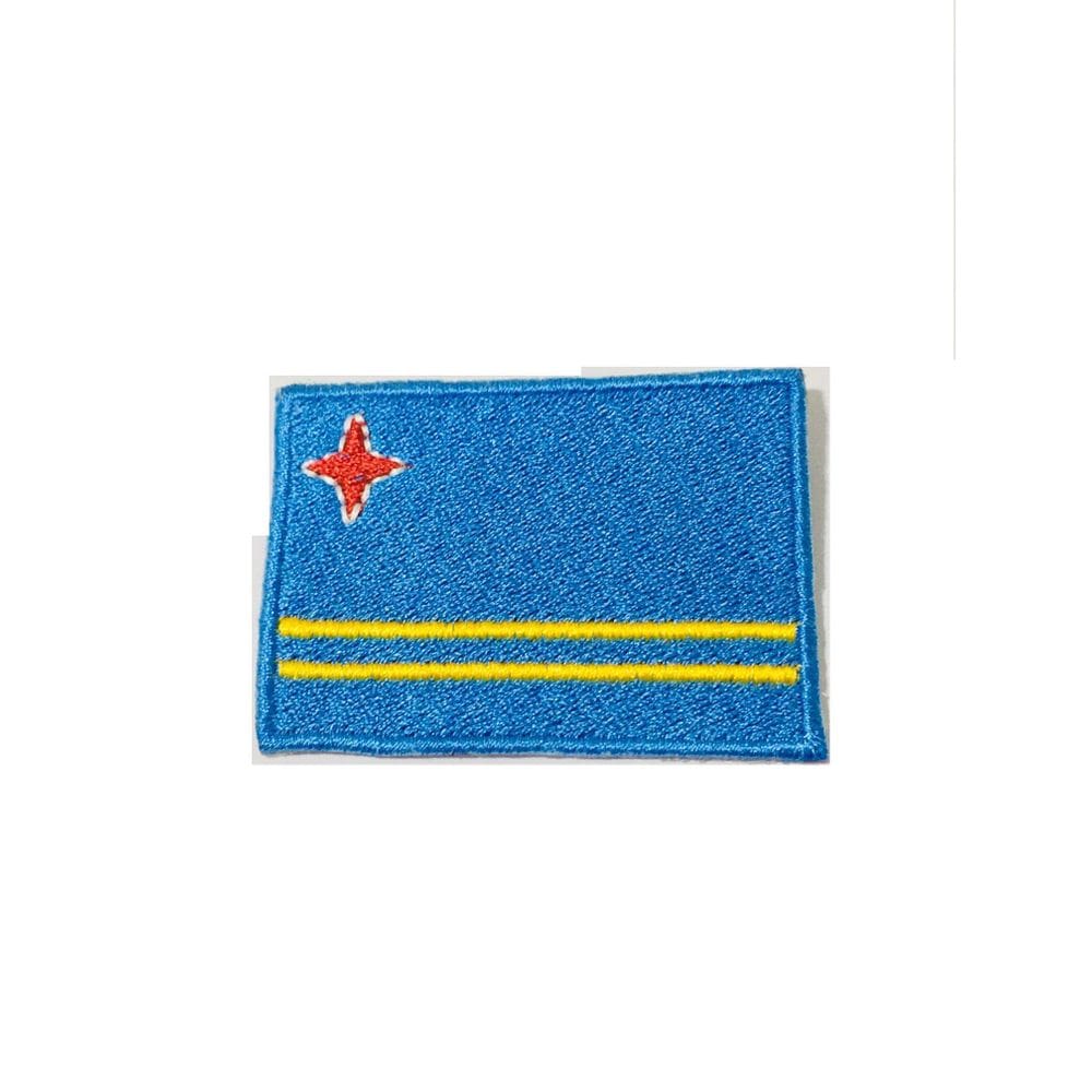 Patche Aplique Bordado Da Bandeira De Aruba