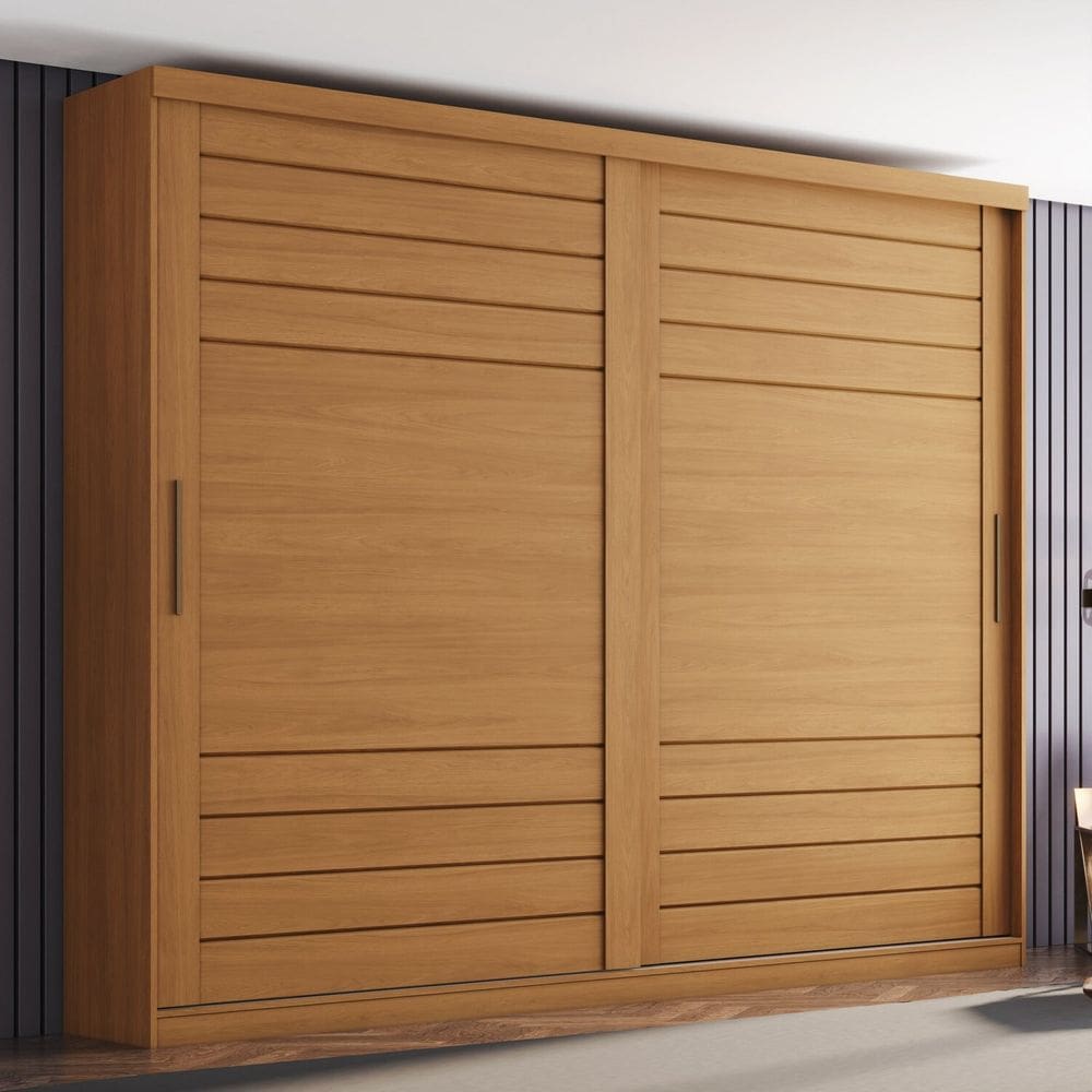 Guarda-roupa Casal 2 Portas Deslizantes 100% Mdf Cayman Cinamomo