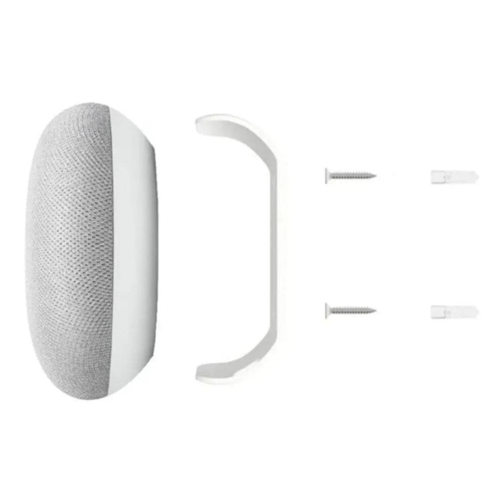 Suporte De Parede Branco Google Home Mini + Parafusos Bucha