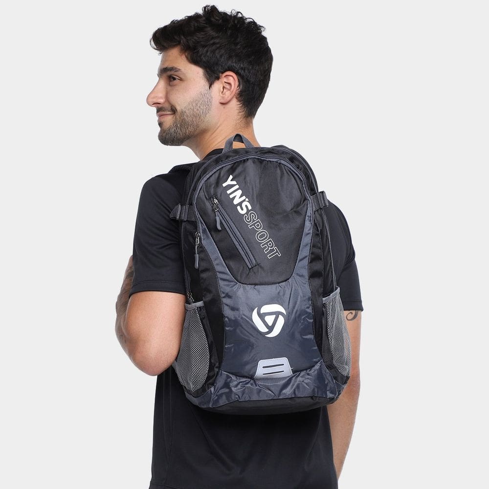 Mochila Esportiva Preto e Cinza  YS29385 Yins