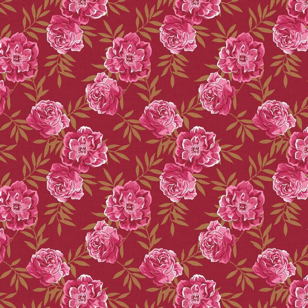 Papel De Parede Floral Flores Rosas Vermelhas Autocolante