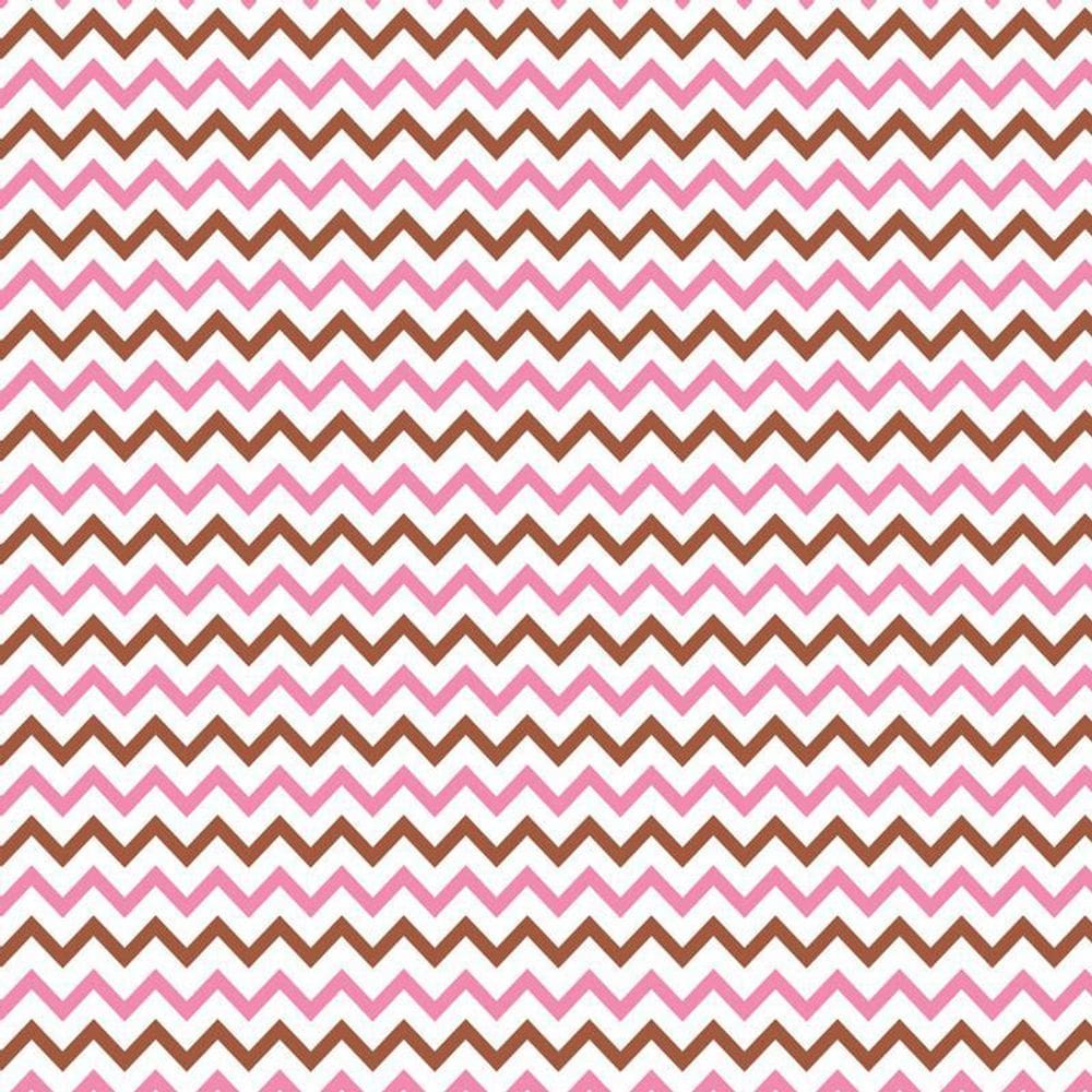 Papel De Parede Chevron Vermelho Rosa E Branco Adesivo Sala