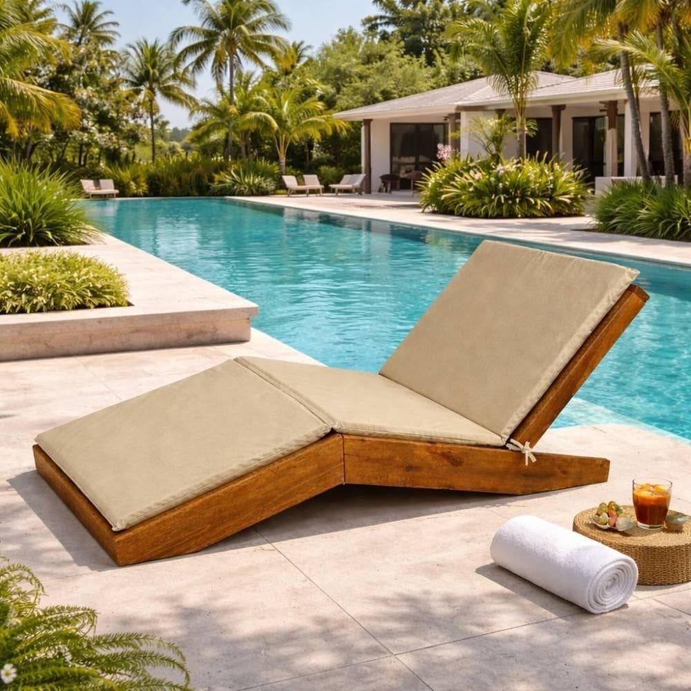 Espreguiçadeira Poltrona com Almofada Mawi Yescasa Nogueira