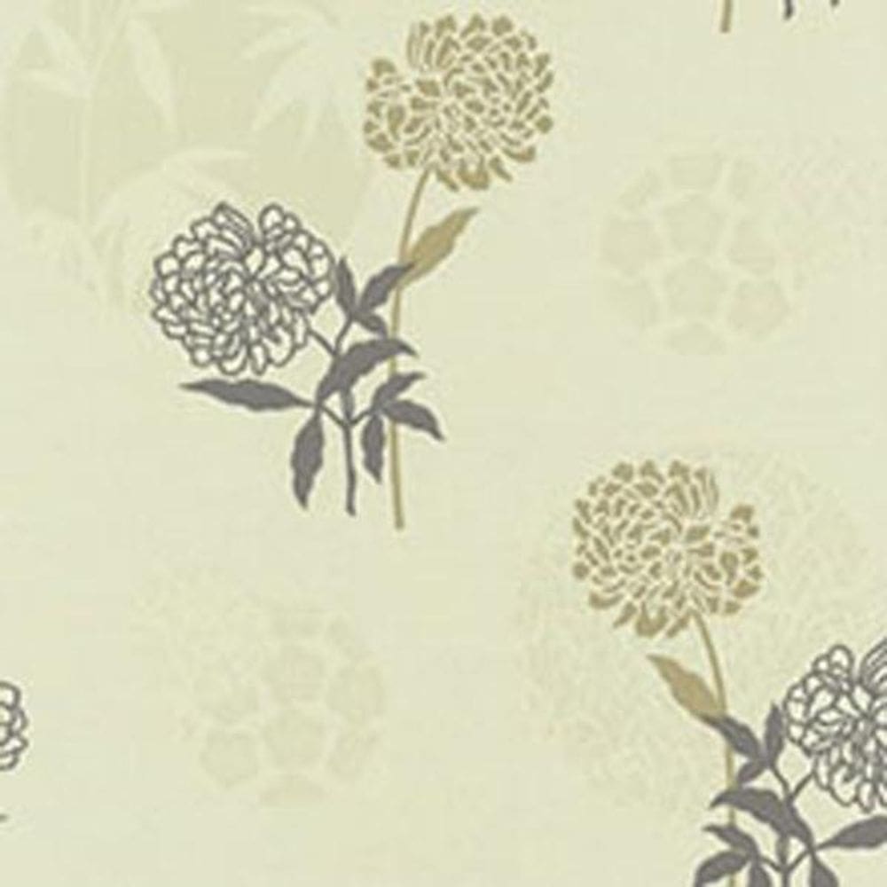 Papel De Parede Floral Verde