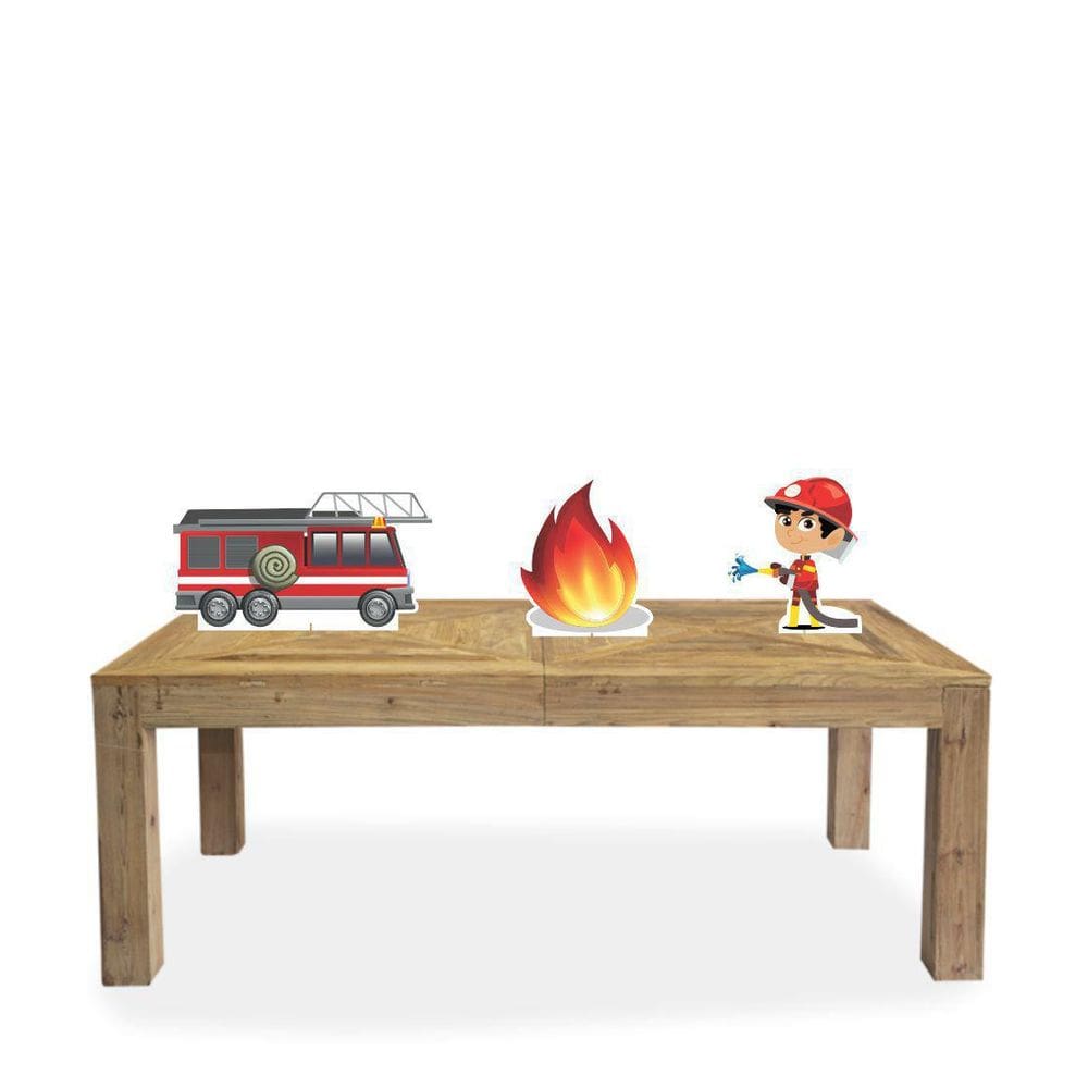 Kit Display Festa Bombeiro Moreno 3 Displays