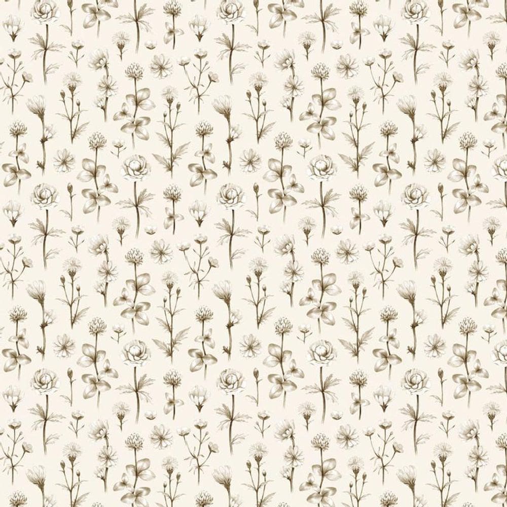 Papel De Parede Floral Flores Botões Autocolante Lavavel