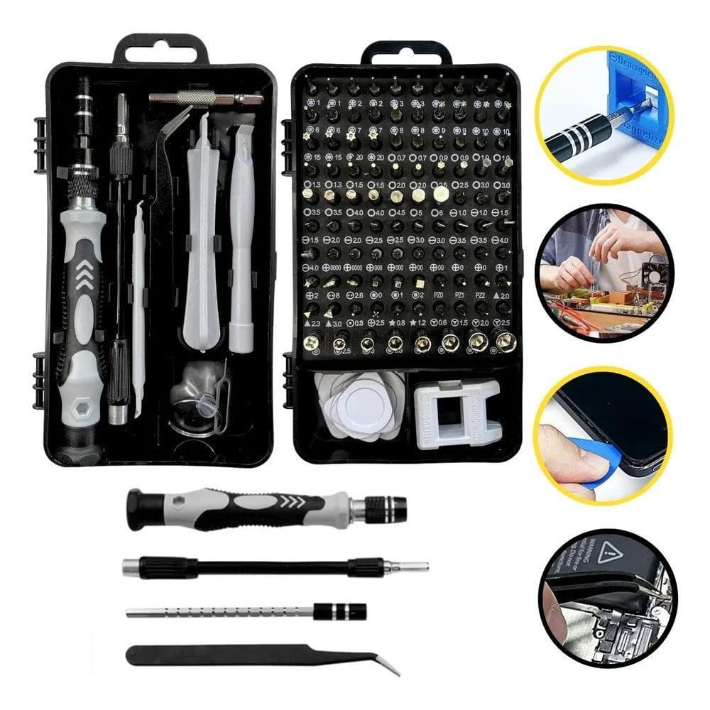 Kit 115 Peças Ferramentas Precisão Celular Notebook