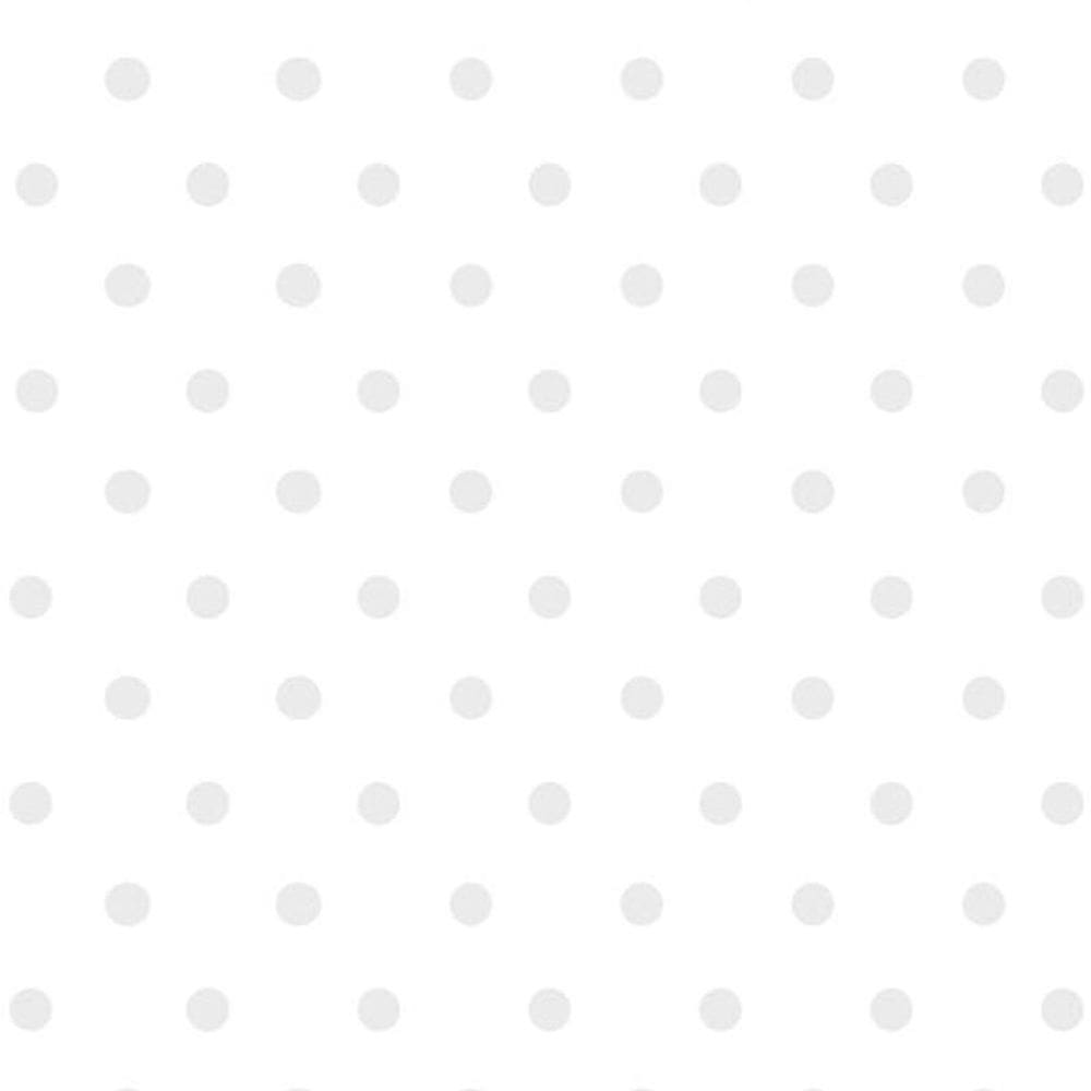 Papel De Parede Poa Branco Circulos Cinza Claro Autocolante