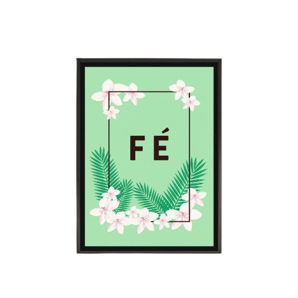 Quadro Decorativo Verde Fé Tropical 20X30Cm