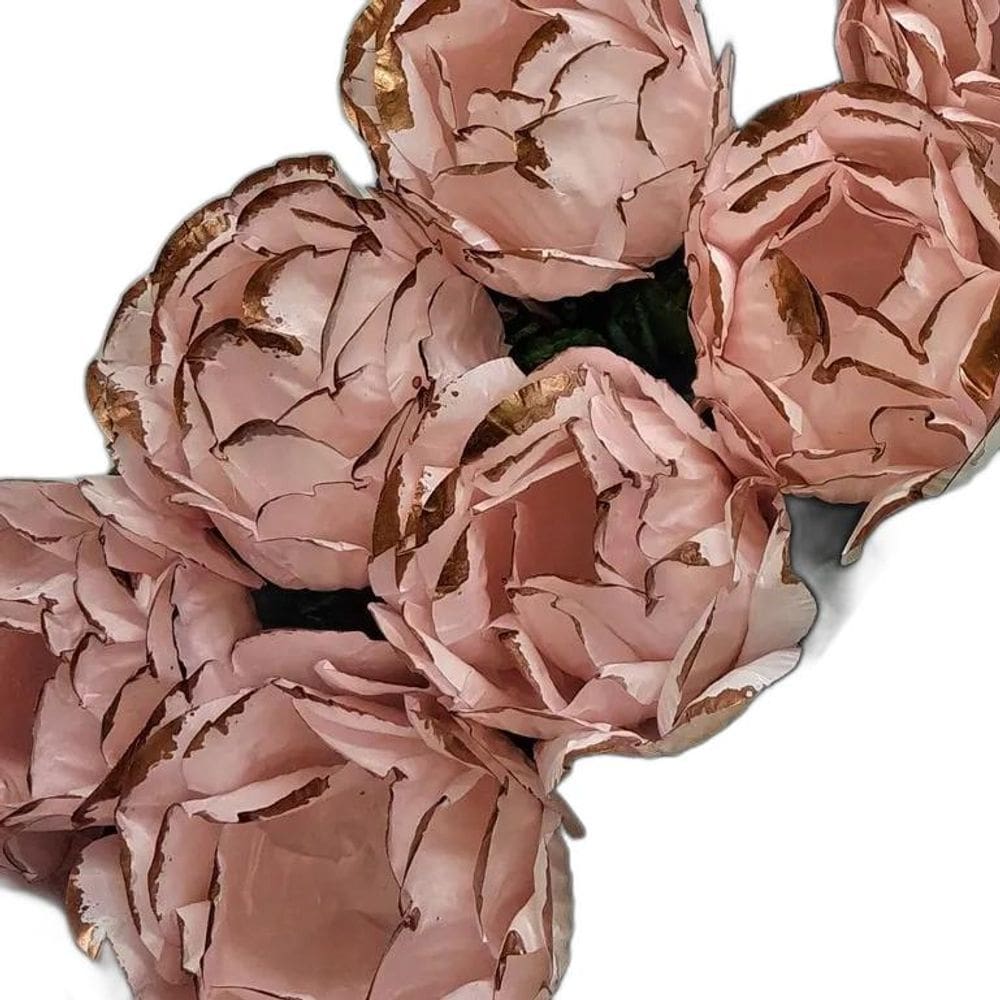 Forminhas Flor Doces Finos: Rosa Seco Com Rose Gold