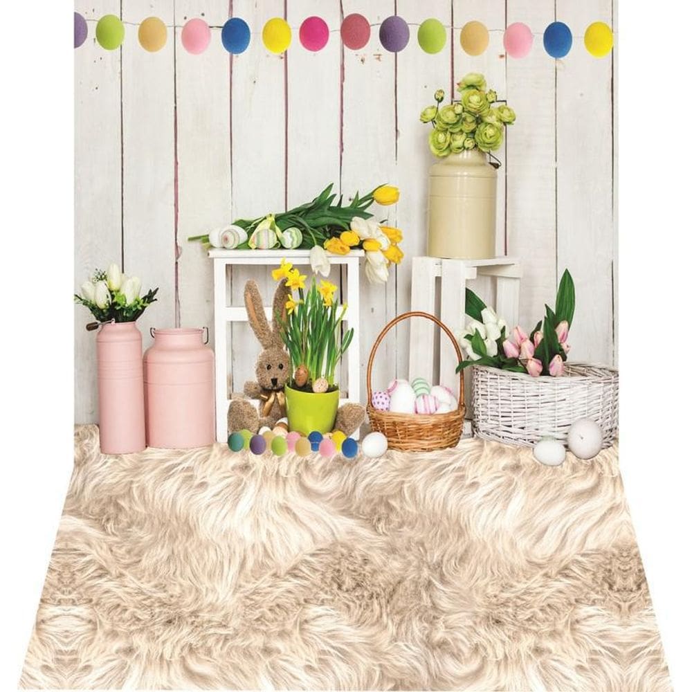 Fundo Fotográfico Newborn Em Tecido Páscoa 1,50X2,20