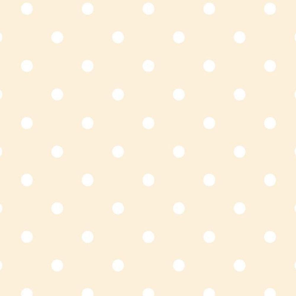 Papel De Parede Laranja Com Circulos Brancos Adesivo Lavavel
