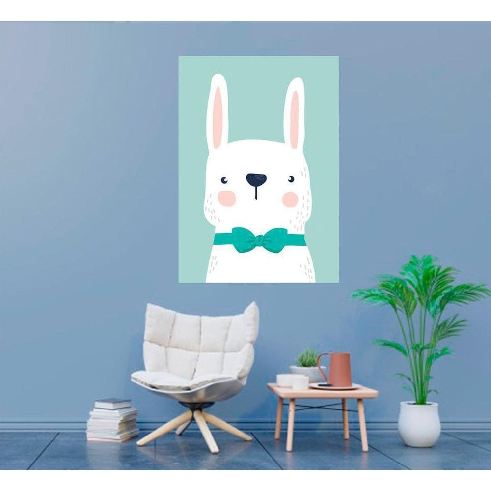 Placa Decorativa Coelho Animal Desenho 20X30Cm