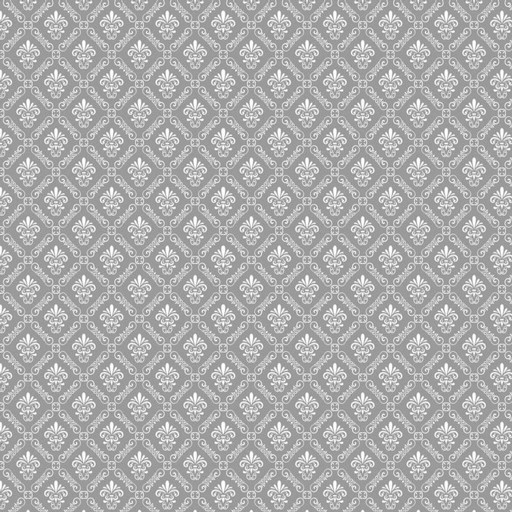 Papel De Parede Cinza Escuro E Desenho Branco Adesivo Sala