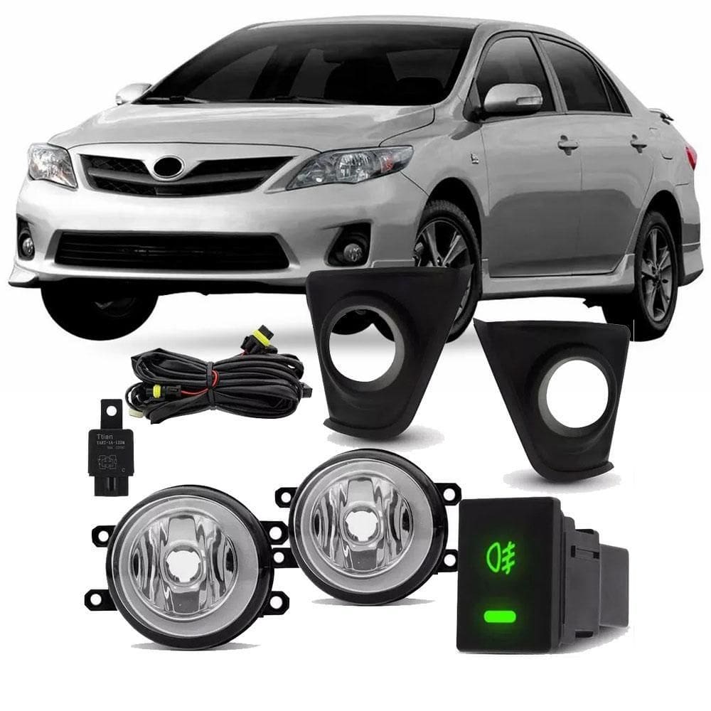 Kit Farol Milha Corolla 2012/2014 C/Grade Preta