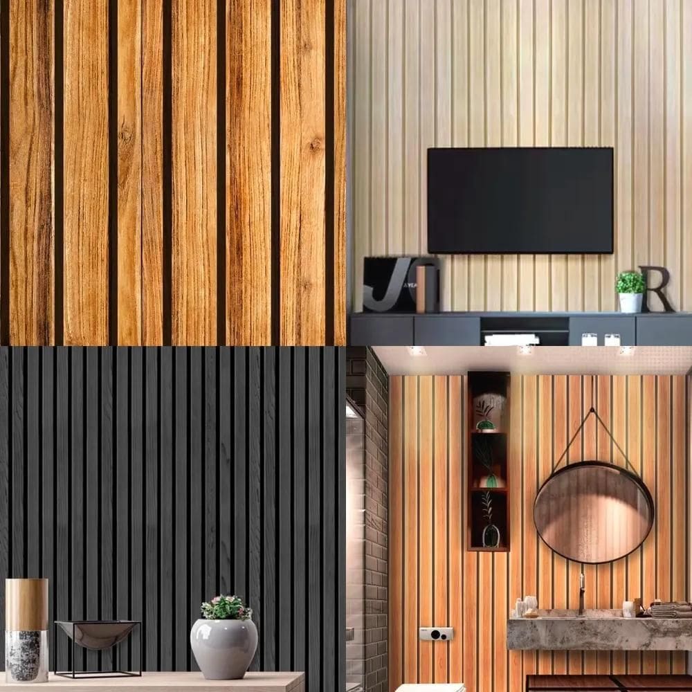 Papel Madeira Ripado Adesiv Escolha Aqui: Madeira Rustica