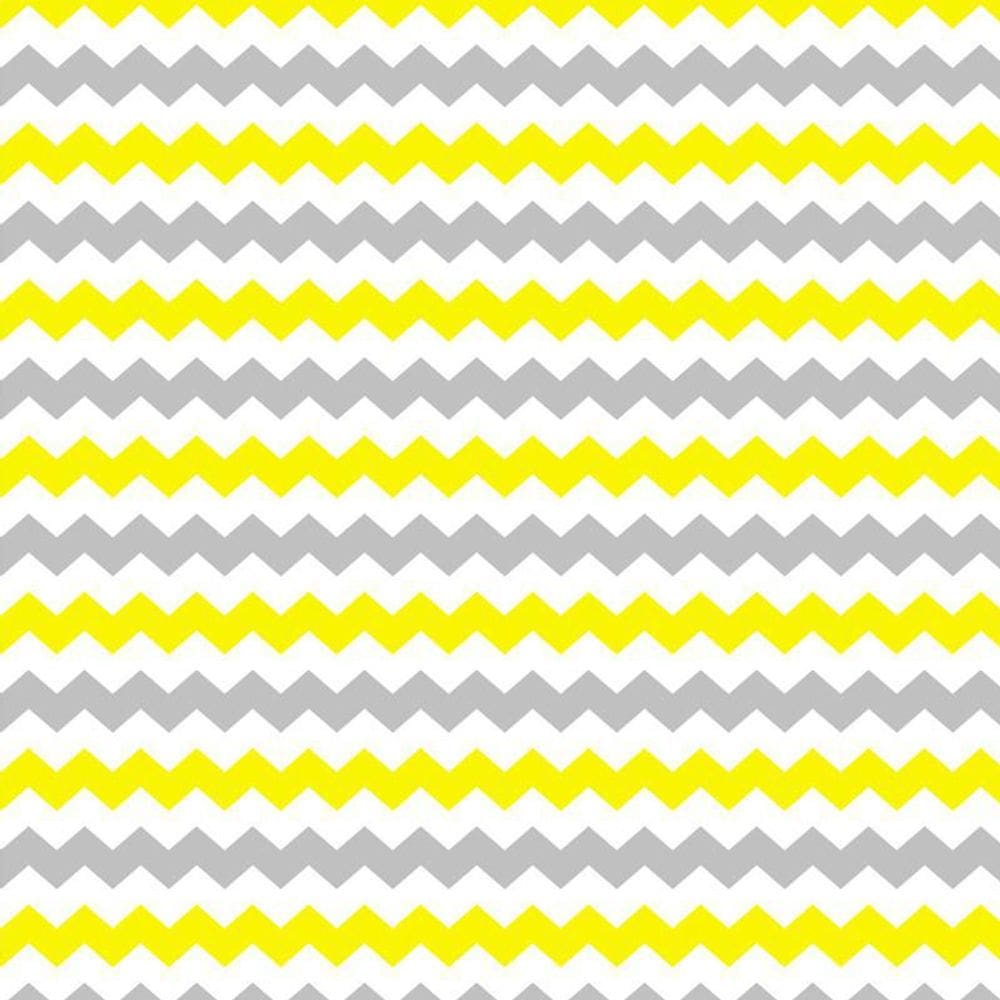 Papel De Parede Chevron Amarelo Cinza E Branco Adesivo Sala