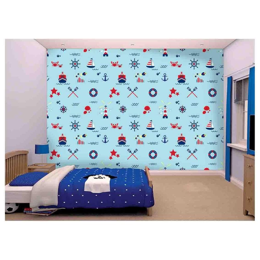 Papel De Parede Náutico Marinheiro Ancora  Azs134