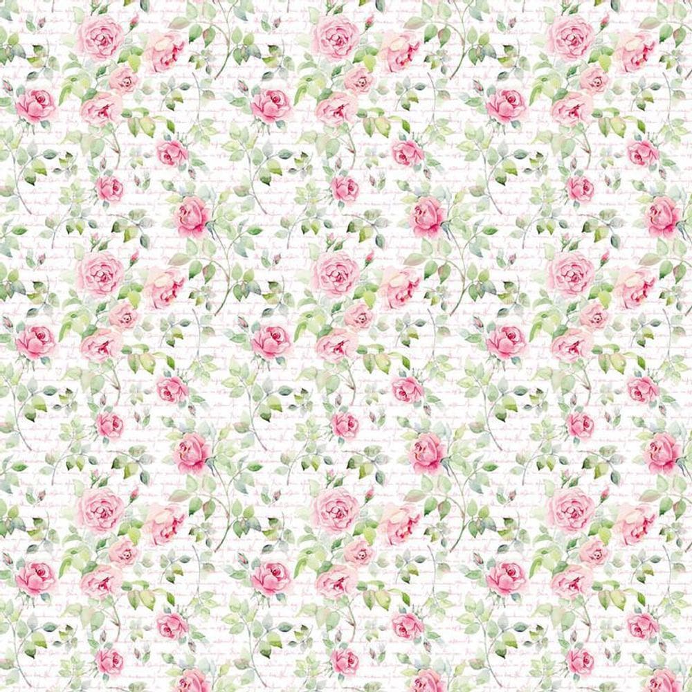 Papel De Parede Flores Rosas Carta Escrita Adesivo Quarto