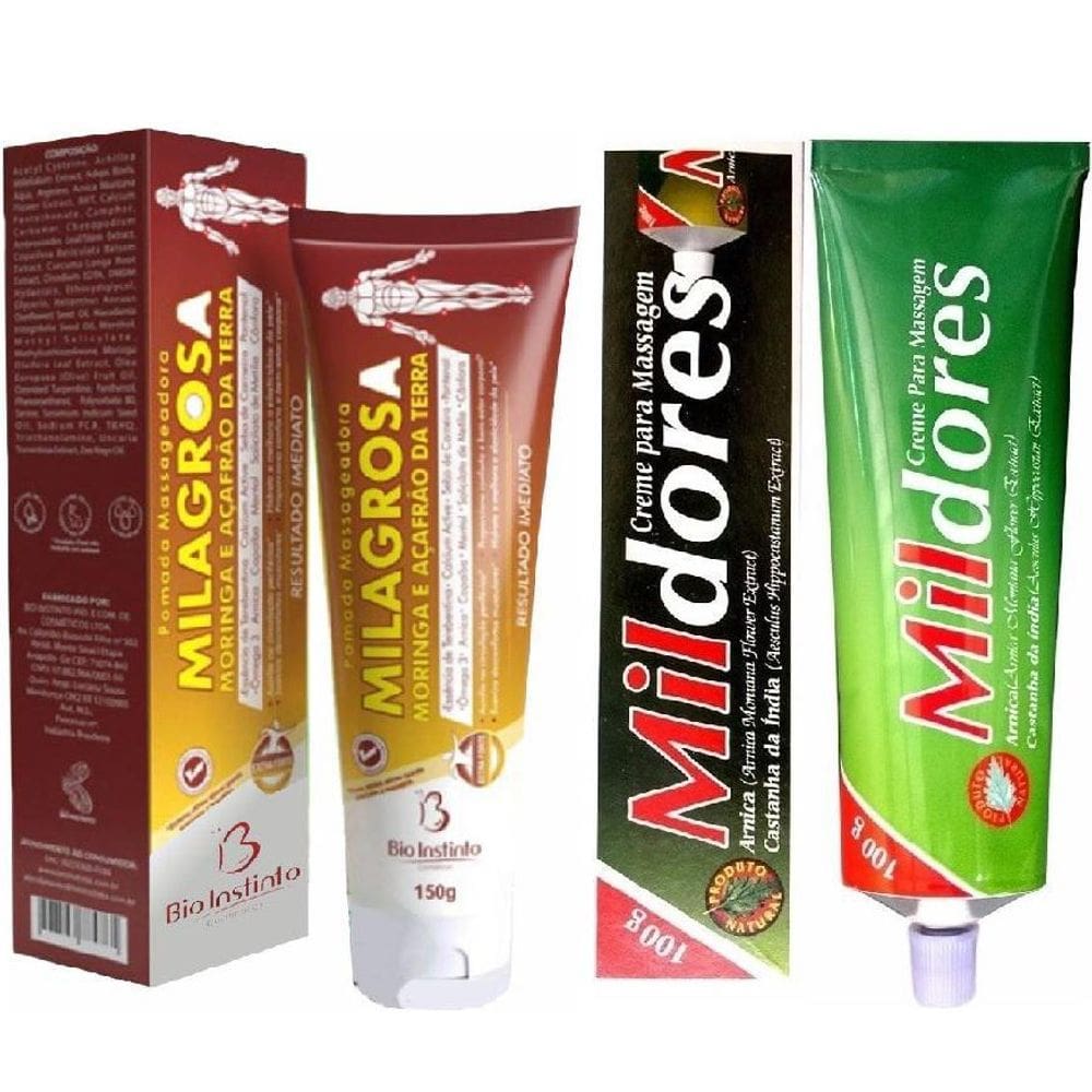 Kit 3 Pomada Milagrosa 150G + 3 Pomada Mil Dores 100G