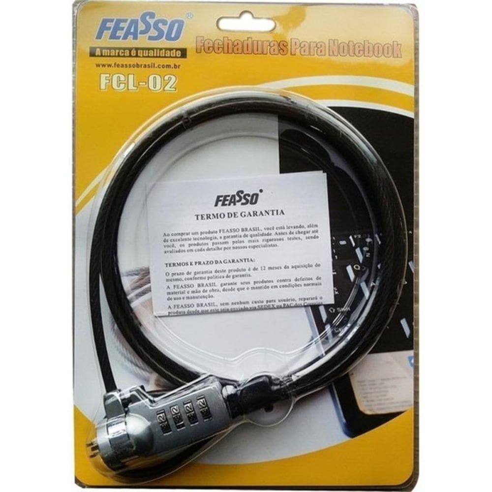 Trava De Segurança P/ Notebook Trava Com Segredo 1,5M Jcl-02