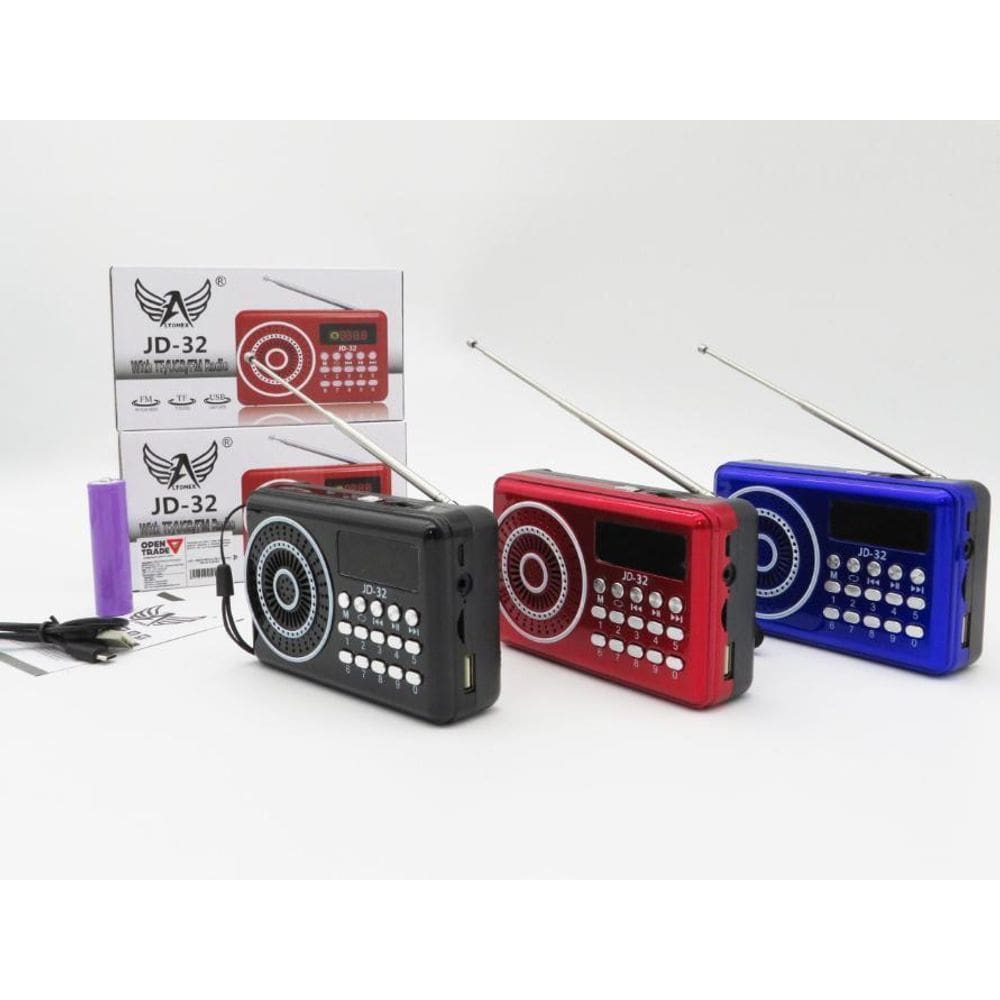 Mini Rádio Altomex JD-32 FM Bluetooth USB SD P2 - 3W