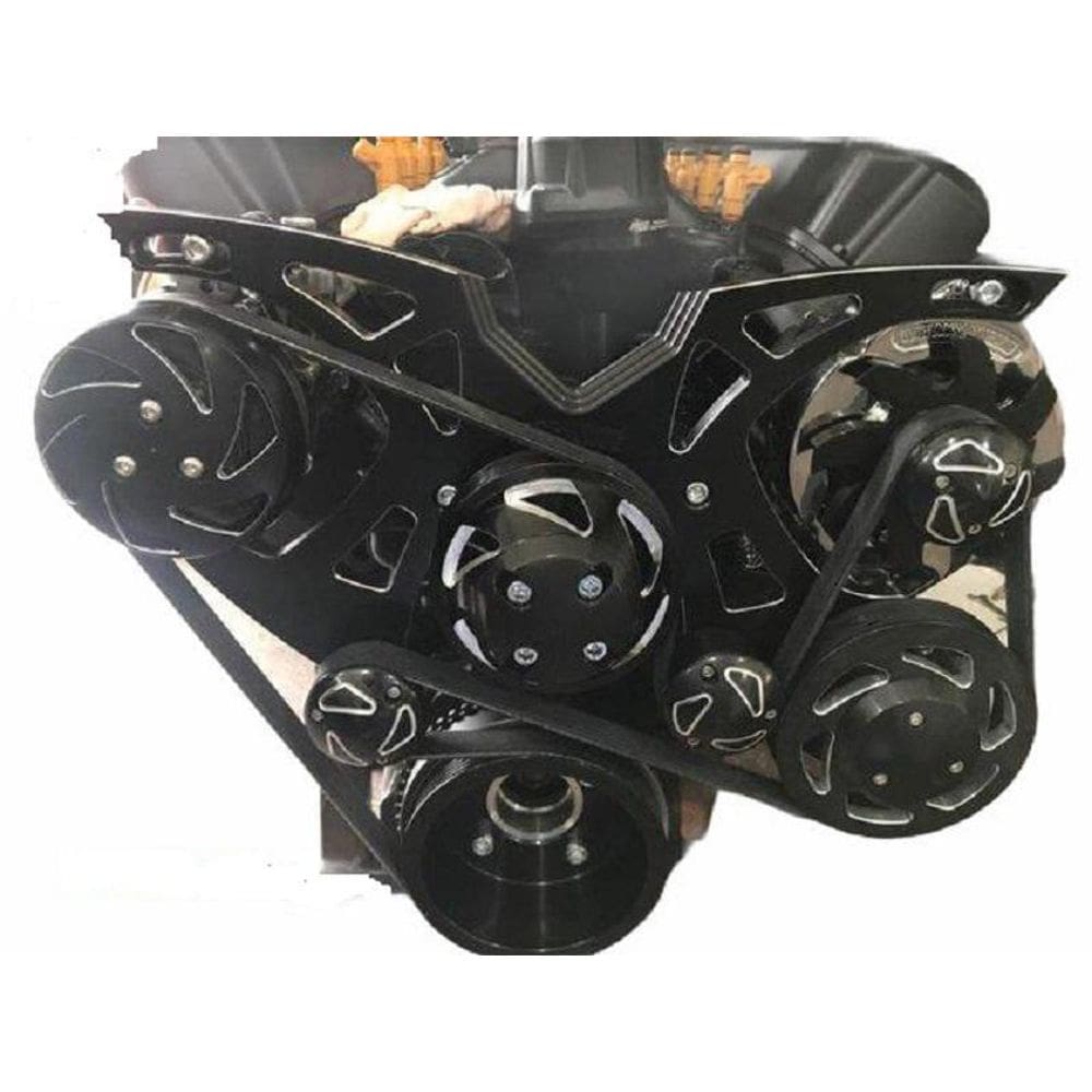 Kit De Polias Billet Black Ford 302 Serpentine V8