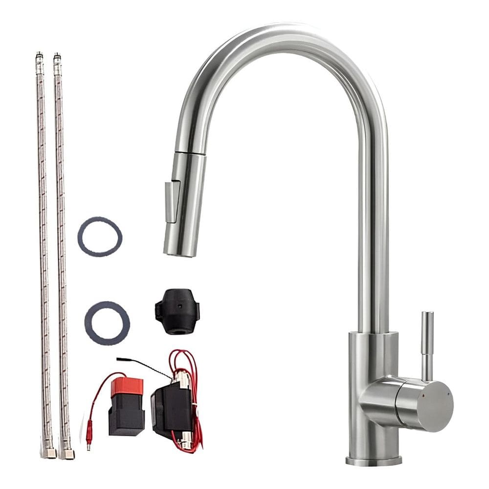 Torneira Gourmet Cozinha Monocomando com Touch Escovado Cromada