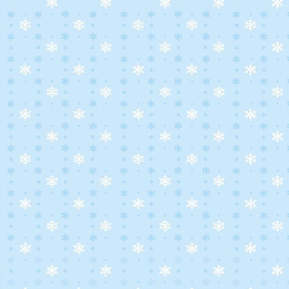 Papel De Parede Azul Flocos De Neve Autocolante Sala Quarto