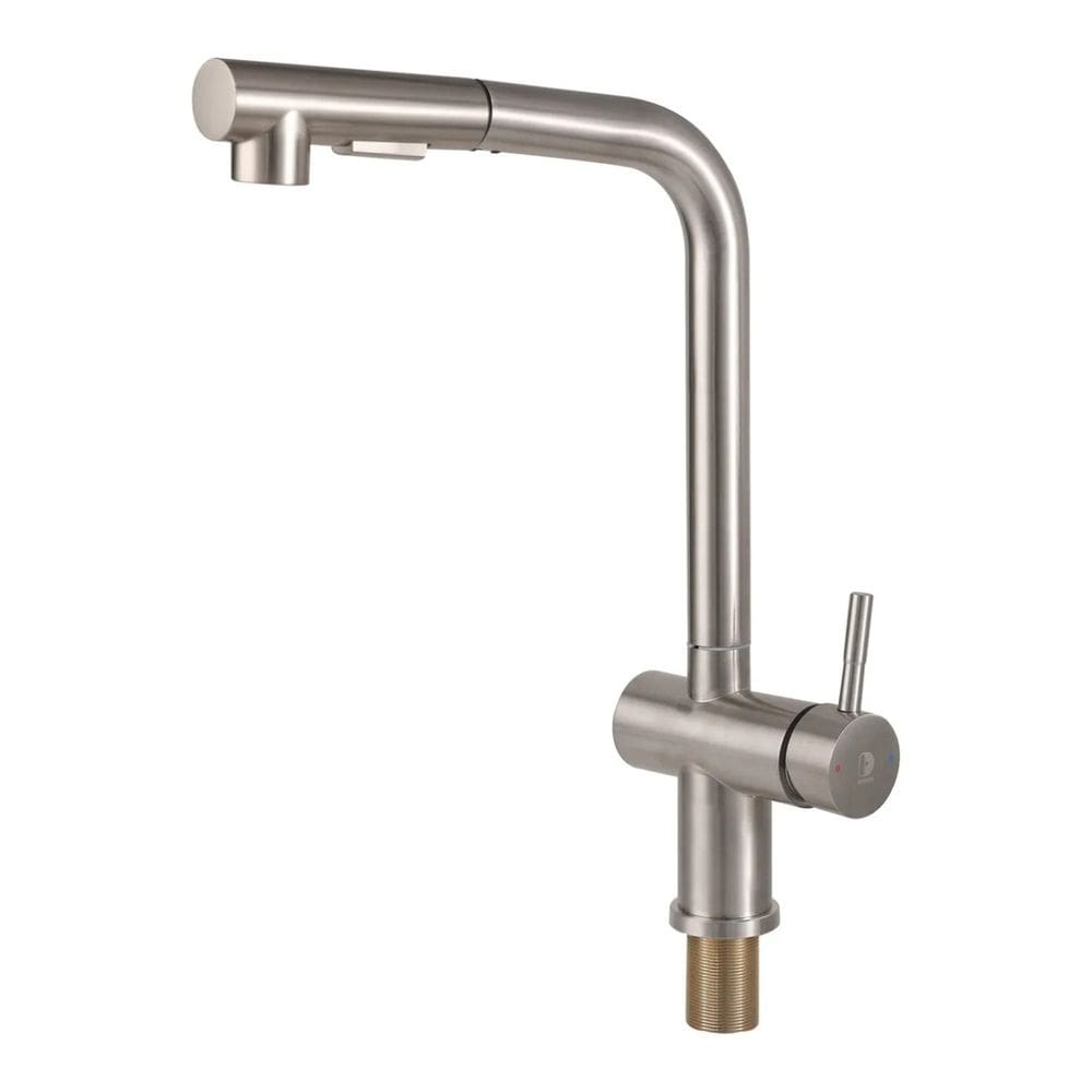 Torneira Gourmet Monocomando com Mangueira Retrátil de Bancada Aço Inox Água Quente e Fria Cromado