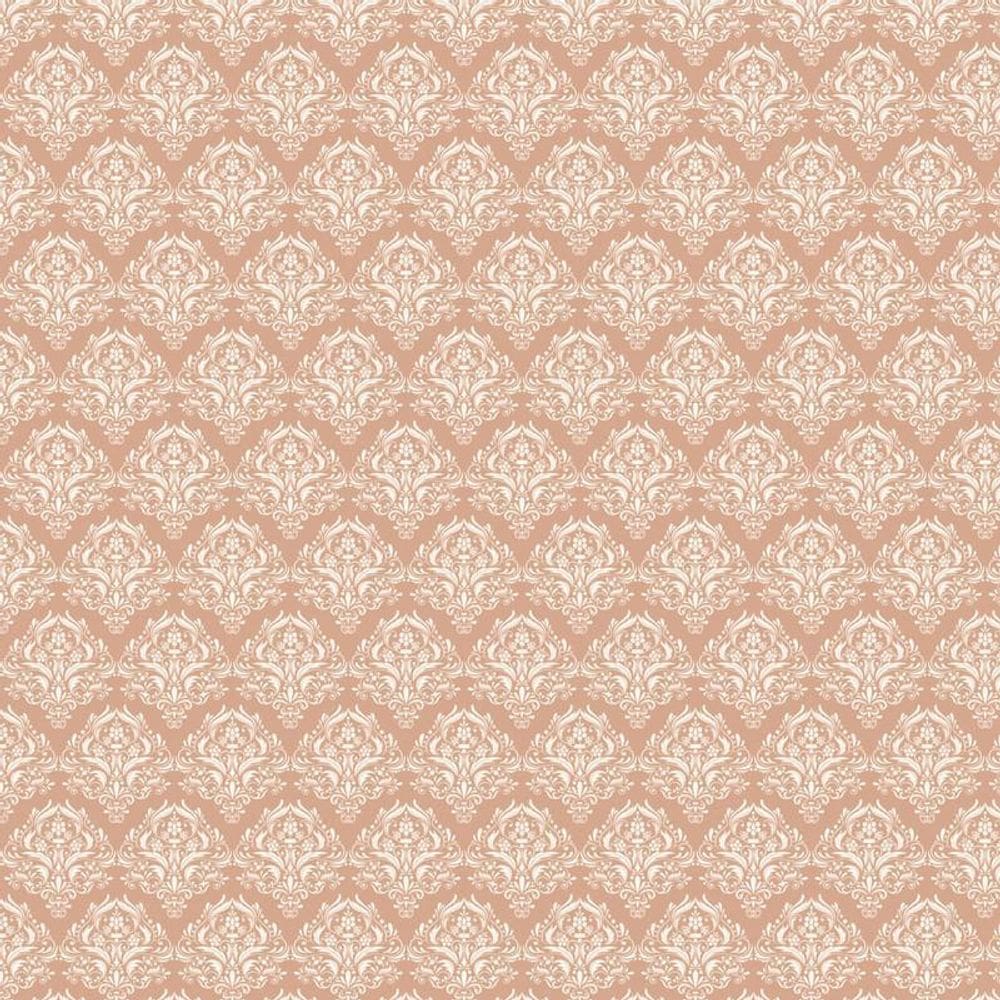 Papel De Parede Arabesco Marrom Branco Adesivo Sala Quarto