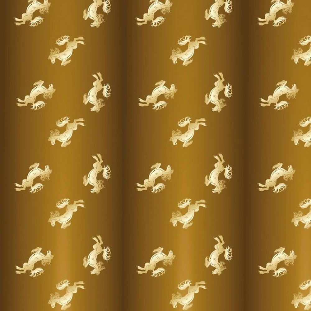 Papel De Parede Cavalo Dourado Fundo Marrom Adesivo Lavavel