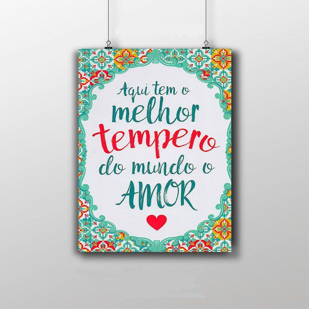 Placa Decorativa Frase Melhor Tempero 20X30Cm