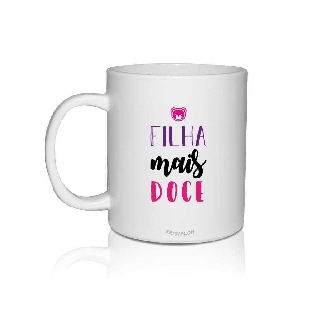Caneca Branca Personalizada Dia Das Crianças Filha Mais Doce
