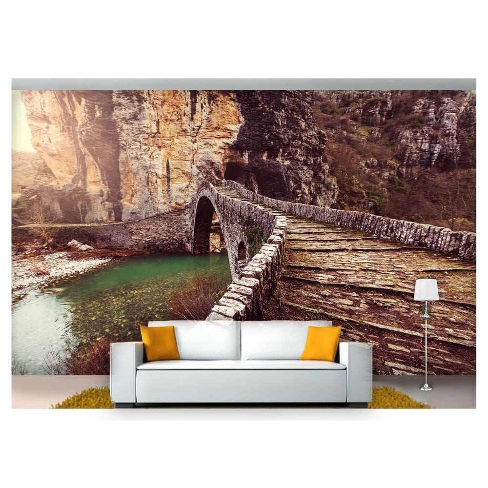 Papel De Parede Estrada Caminho Floresta 3D Nes093 3M²