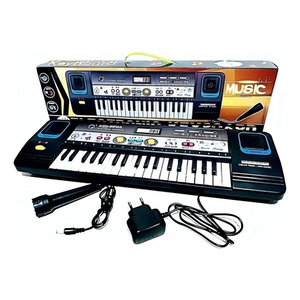 Teclado Musical Infantil 37 Teclas Com Microfone E Fonte