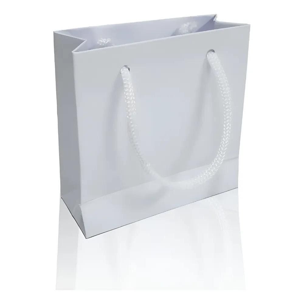 Mini Sacola Kraft/Colorida 10X10X4Cm C/50 Uni - Pre Branco