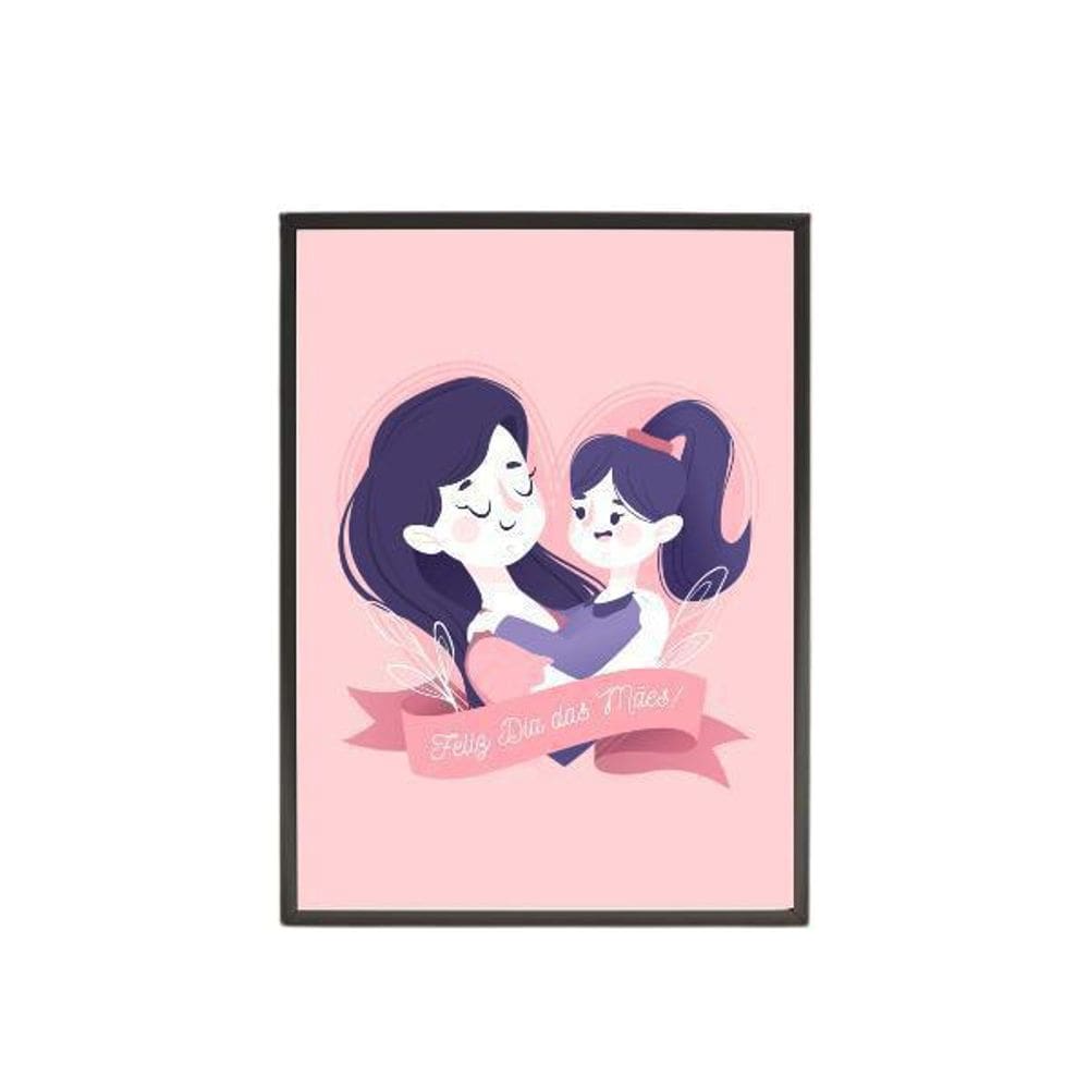 Quadro Desenho Feliz Dia Das Mães 20X30Cm