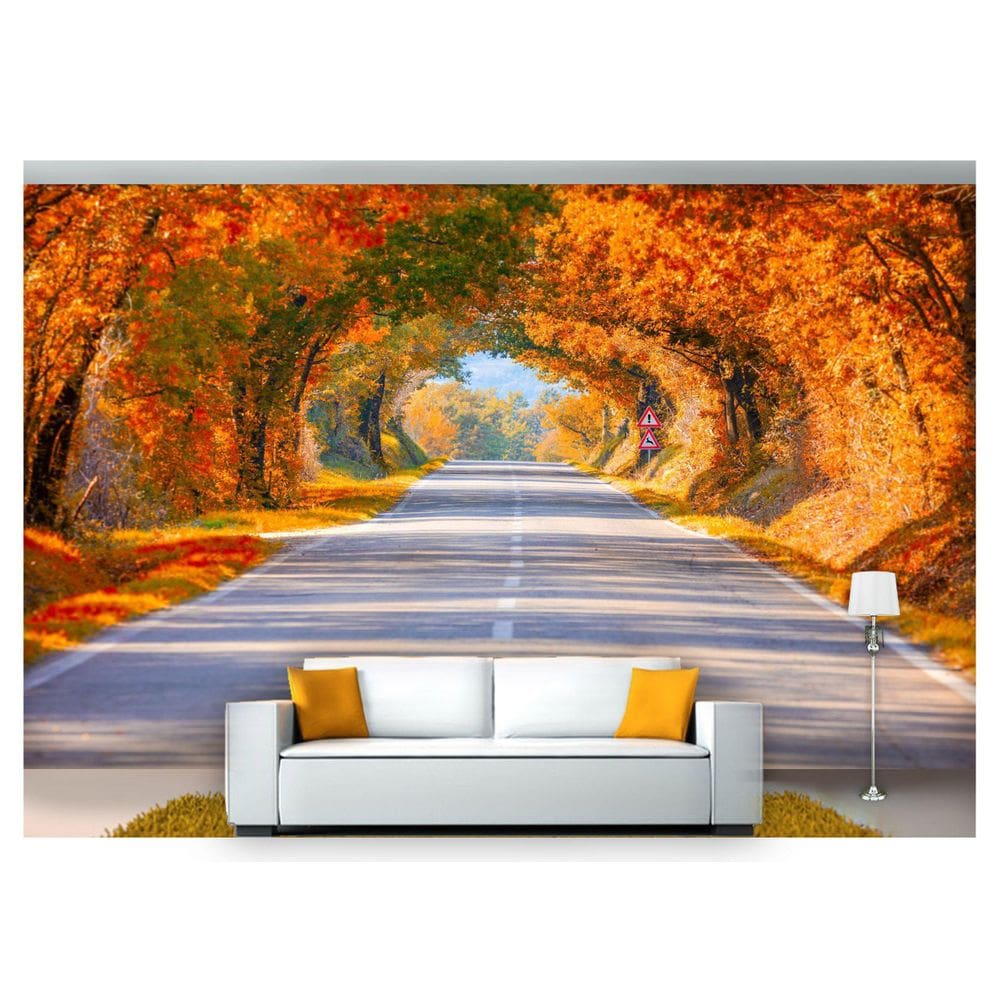 Papel De Parede Estrada Caminho Floresta 3D 6M² Nes097