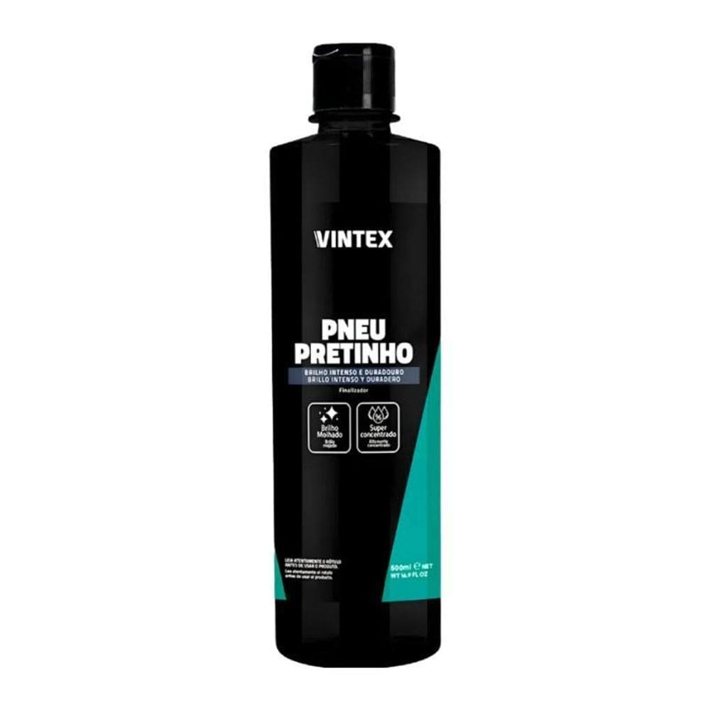 Pretinho Vintex Brilho Intenso 500Ml Revitalizador De Pneus