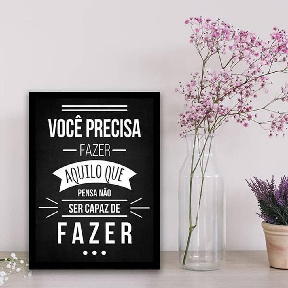 Quadro Decorativo Aquilo Que Pensa Não Ser Capaz 34x23cm