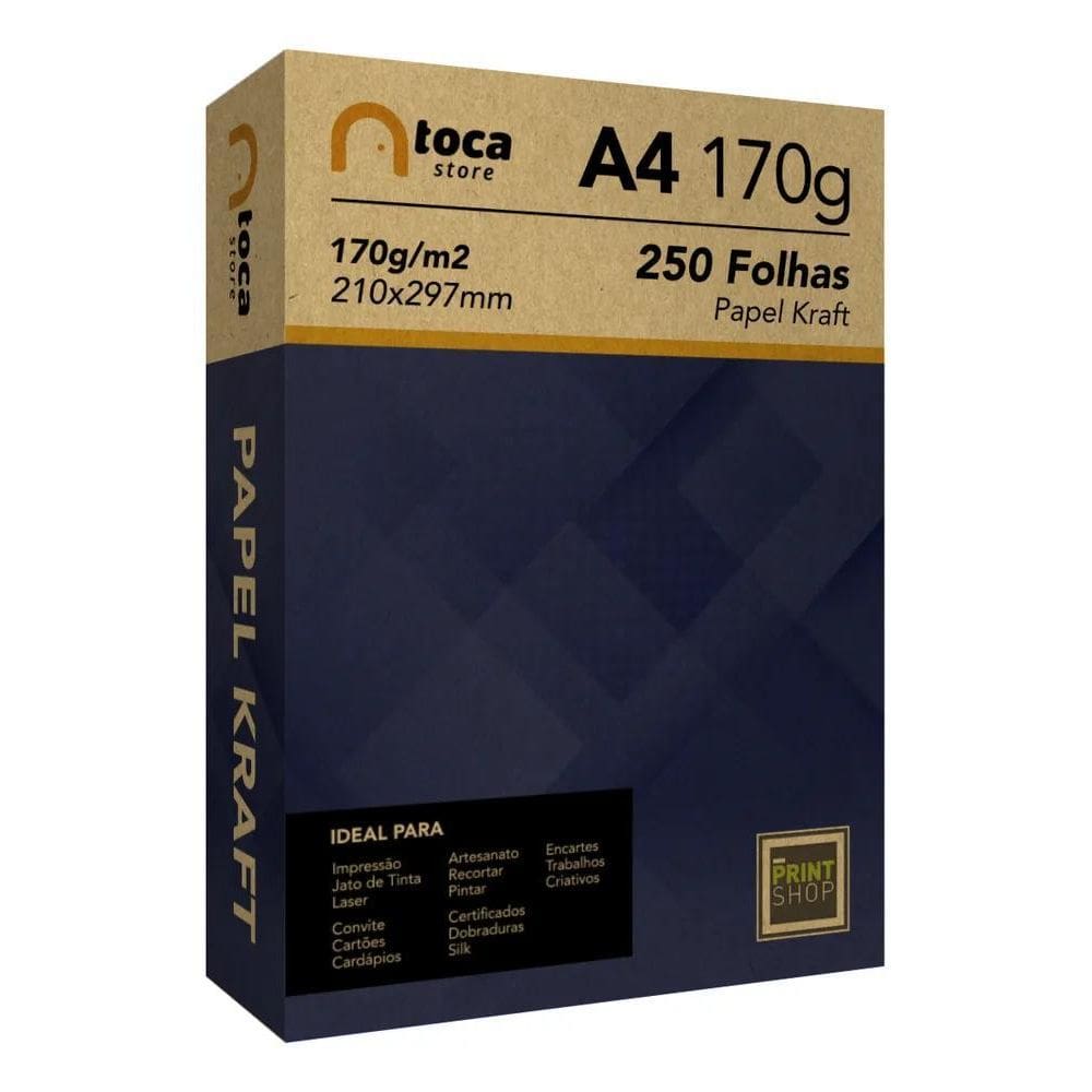 Papel Kraft A4 180G Premium: 250 Folhas Para Artesanato