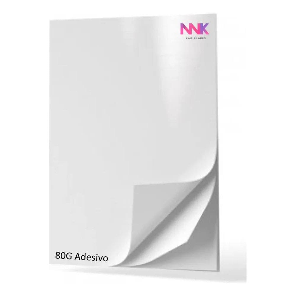 Papel Adesivo Fotográfico A4 Glossy 80G - 100 Folhas Premium