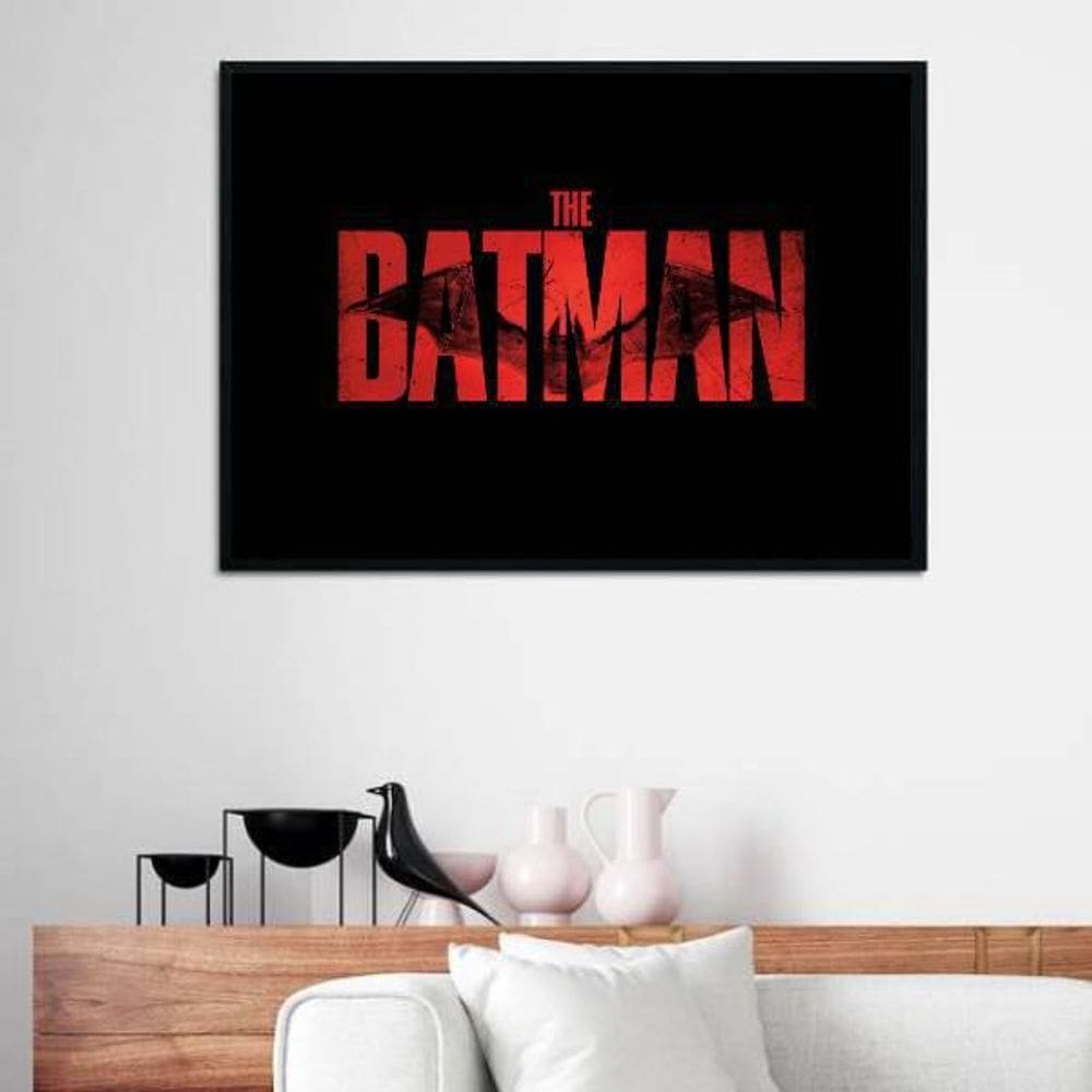 Quadro Decorativo Batman Preto E Vermelho
