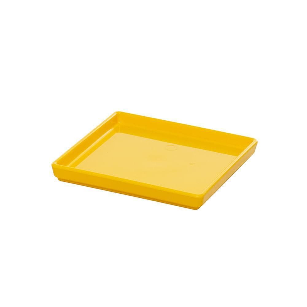 Prato Square Vemplast 13,5X13,5 Polipropileno Amarelo
