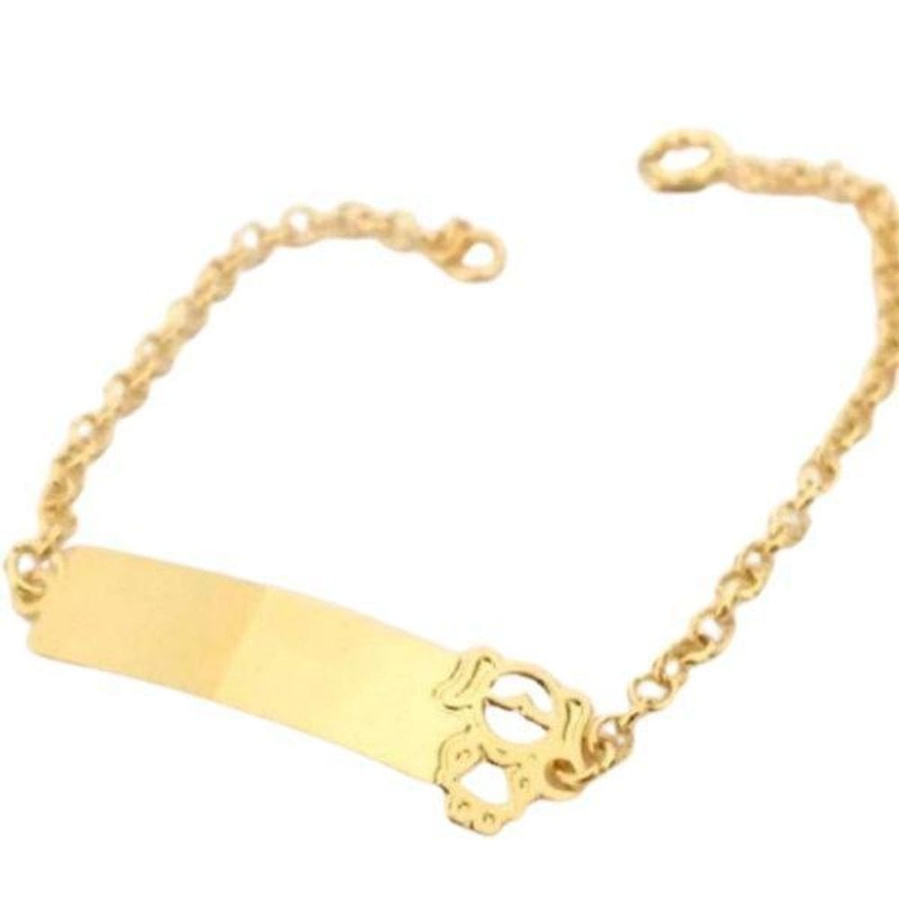 Pulseira Infantil Menina Folheado A Ouro