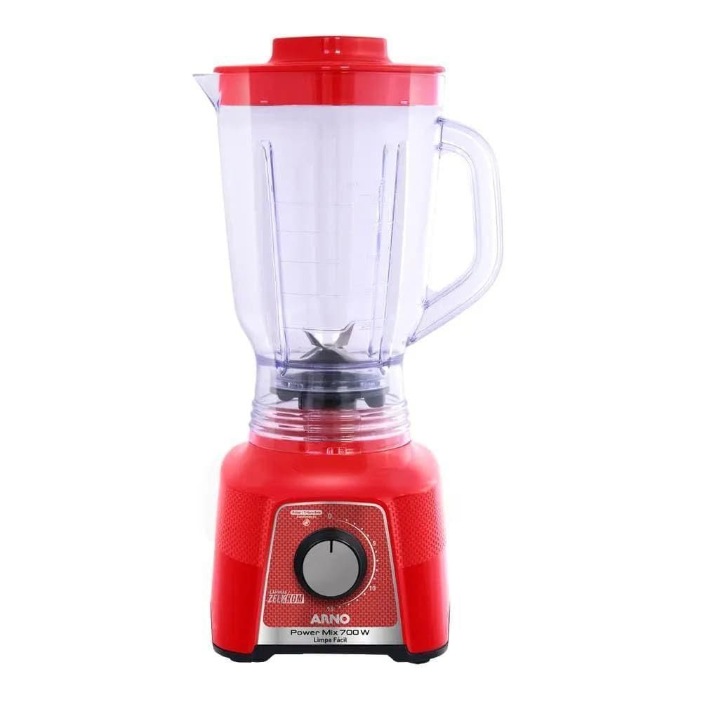 Liquidificador Arno Power Mix Limpa Fácil Vermelho 700W 15 Velocidades – 220V (2720017374)